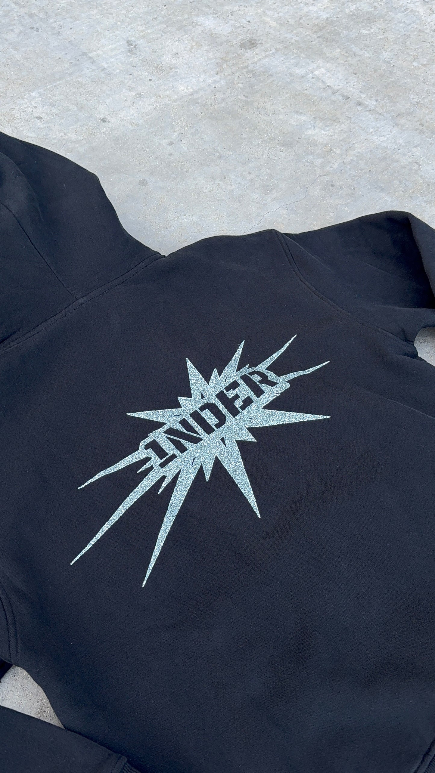 1nder Black Hoodie V2